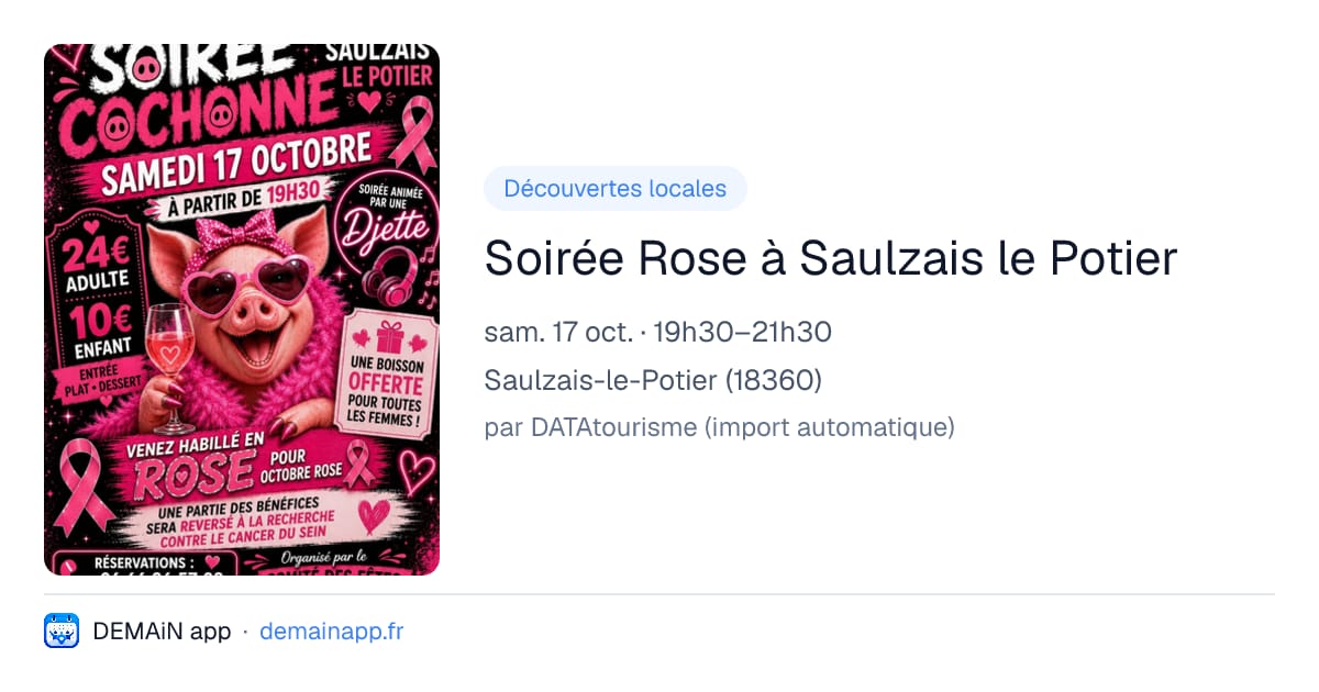 Soirée Rose à Saulzais le Potier — Saulzais-le-Potier
