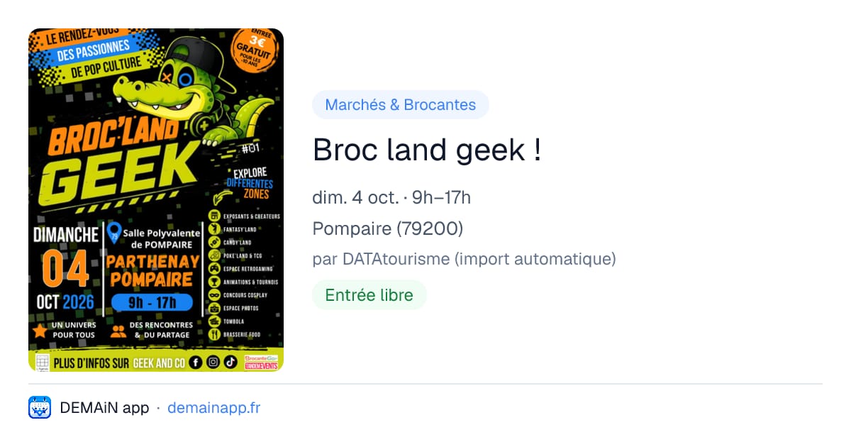 Broc land geek ! — Pompaire