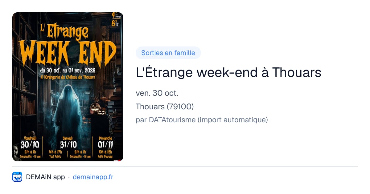 L'Étrange week-end à Thouars — Thouars