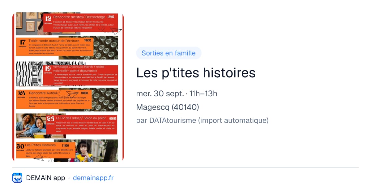 Les p'tites histoires — Magescq