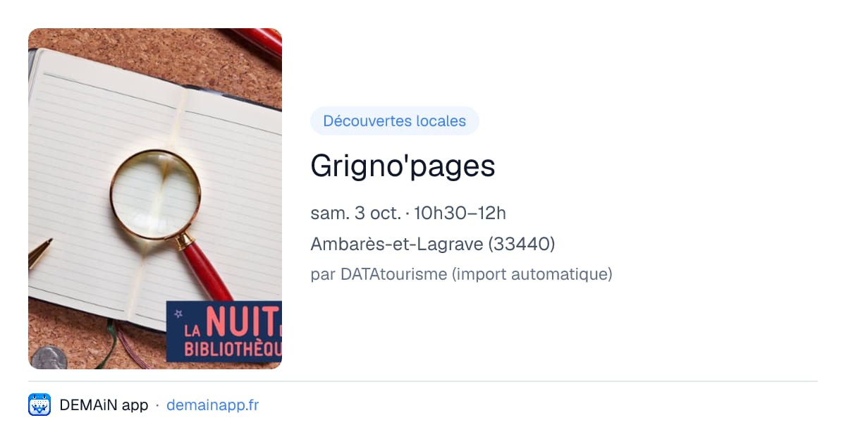 Grigno'pages — Ambarès-et-Lagrave