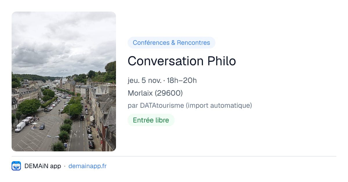 Conversation Philo — Morlaix