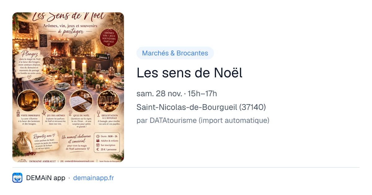 Les sens de Noël — Saint-Nicolas-de-Bourgueil