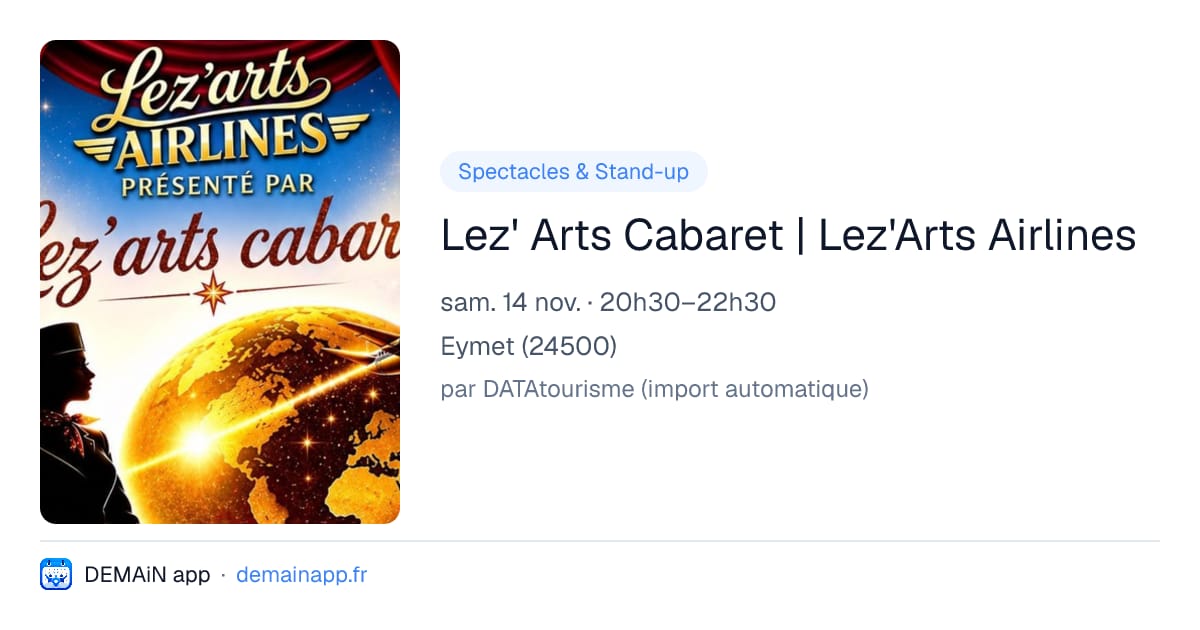 Lez' Arts Cabaret | Lez'Arts Airlines — Eymet