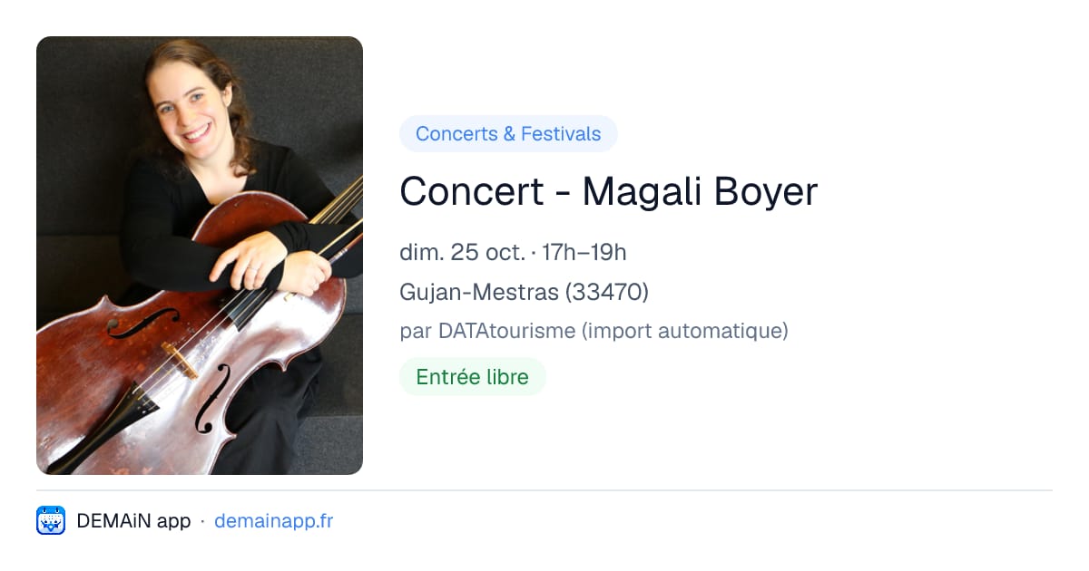 Concert - Magali Boyer — Gujan-Mestras