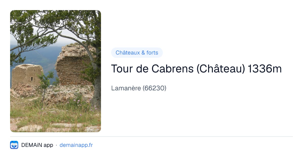 Tour de Cabrens (Château) 1336m — Lamanère