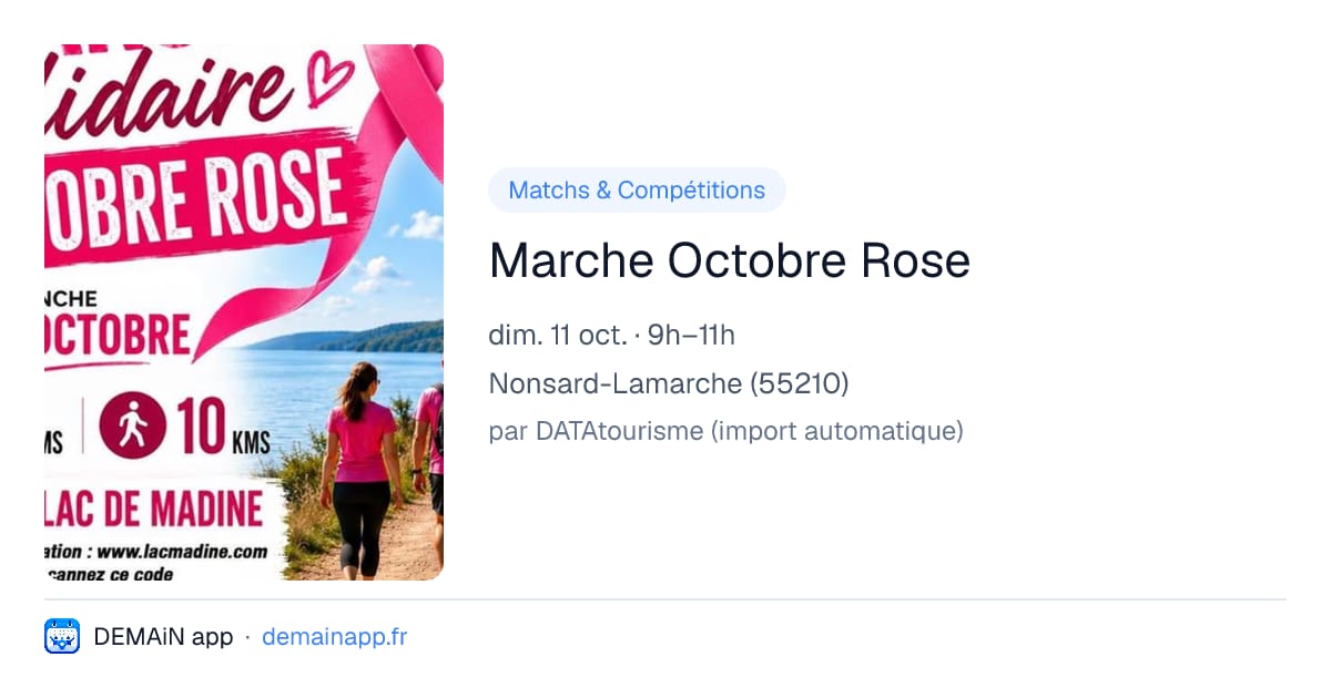 Marche Octobre Rose — Nonsard-Lamarche