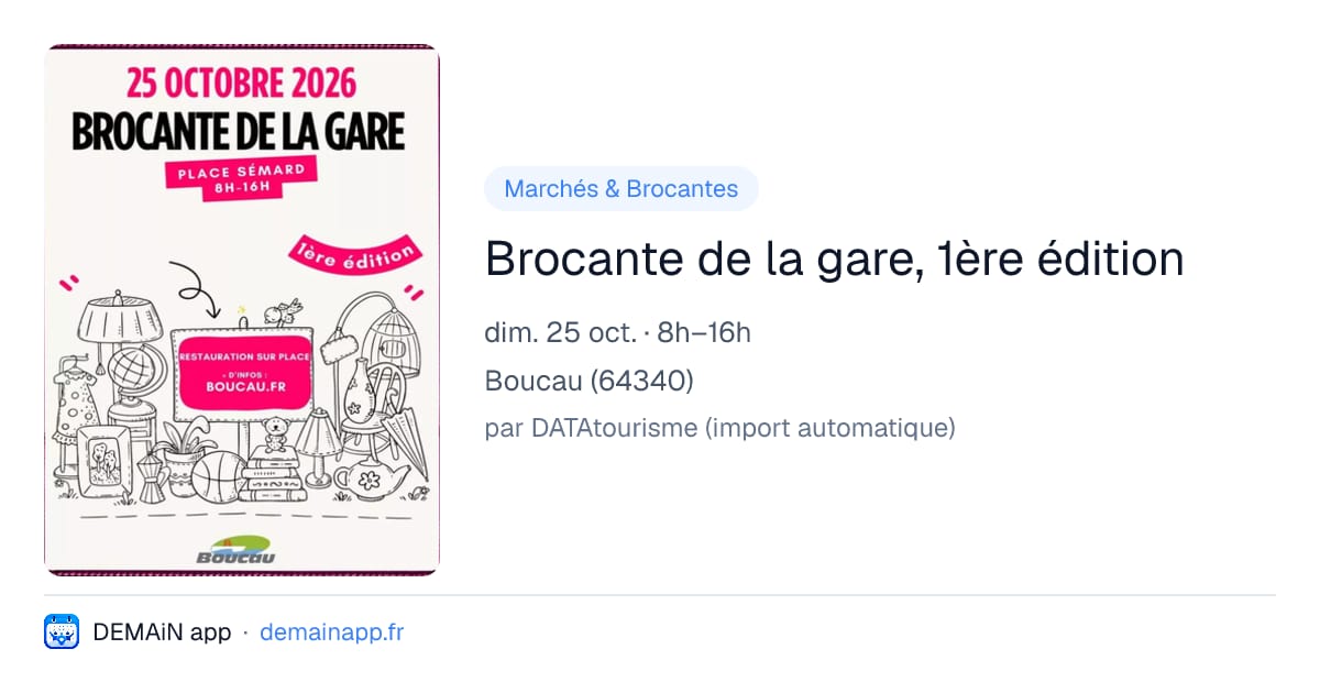 Brocante de la gare, 1ère édition — Boucau