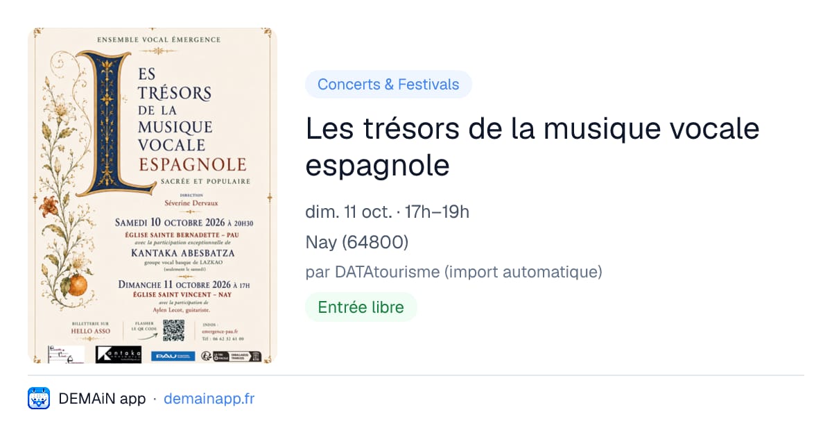 Les trésors de la musique vocale espagnole — Nay
