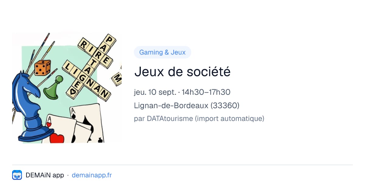 Jeux de société — Lignan-de-Bordeaux