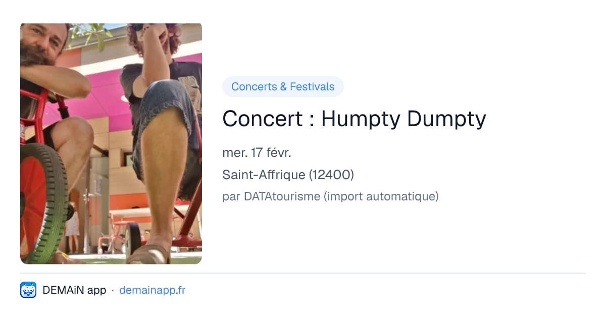 Concert : Humpty Dumpty — Saint-Affrique