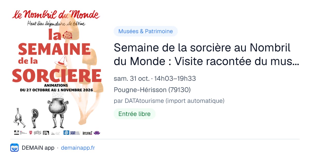 Semaine de la sorcière au Nombril du Monde : Visite racontée du musée « Des Vivant.e.s et des Mort.e.s » et Café mortel — Pougne-Hérisson