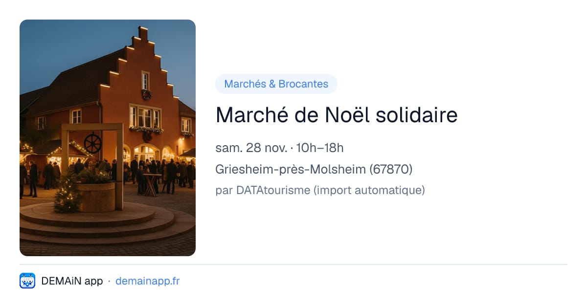 Marché de Noël solidaire — Griesheim-près-Molsheim
