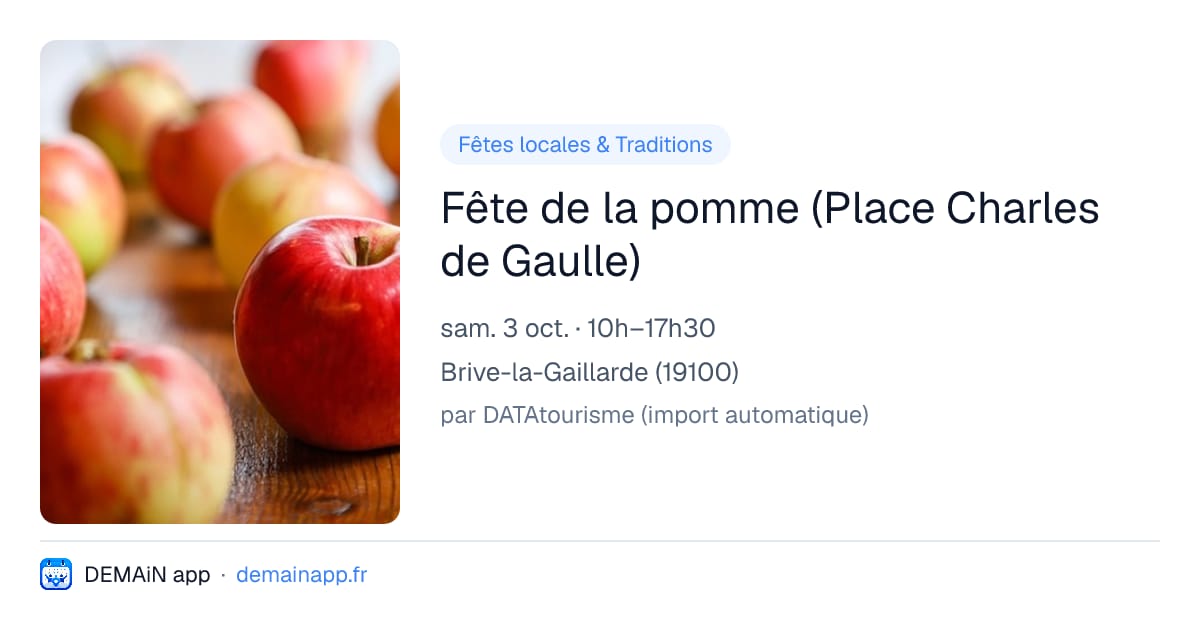 Fête de la pomme (Place Charles de Gaulle) — Brive-la-Gaillarde