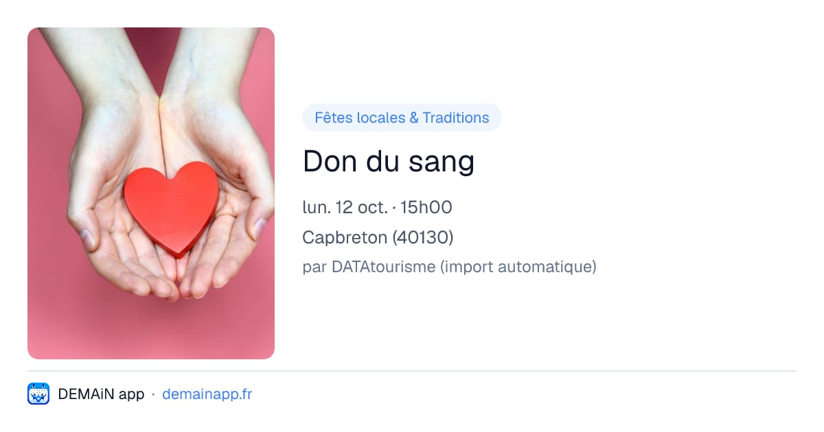 Don du sang — Capbreton