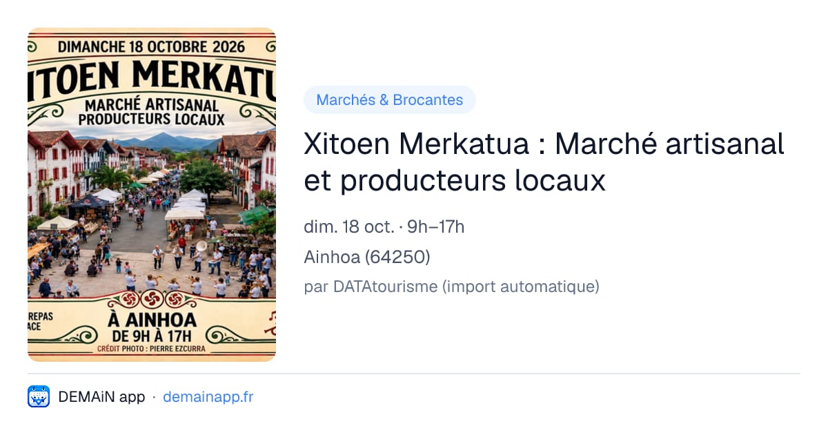 Xitoen Merkatua : Marché artisanal et producteurs locaux — Ainhoa