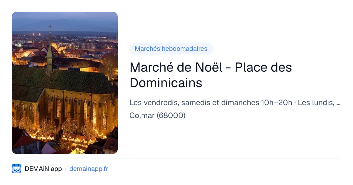 Marché de Noël - Place des Dominicains — Colmar