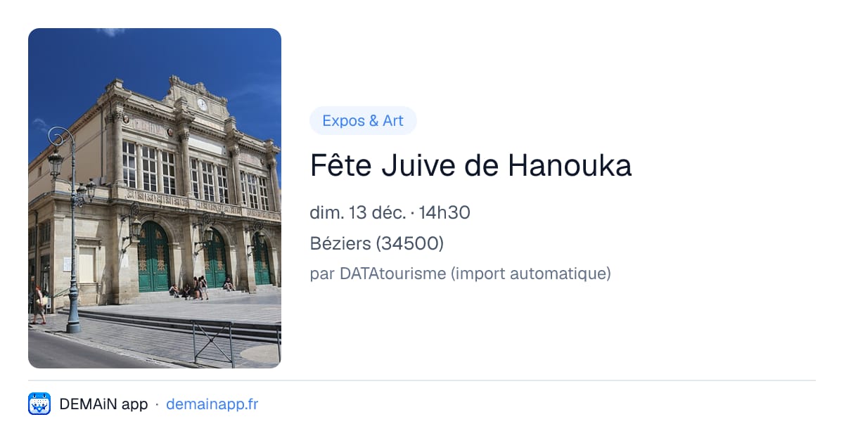 Fête Juive de Hanouka — Béziers