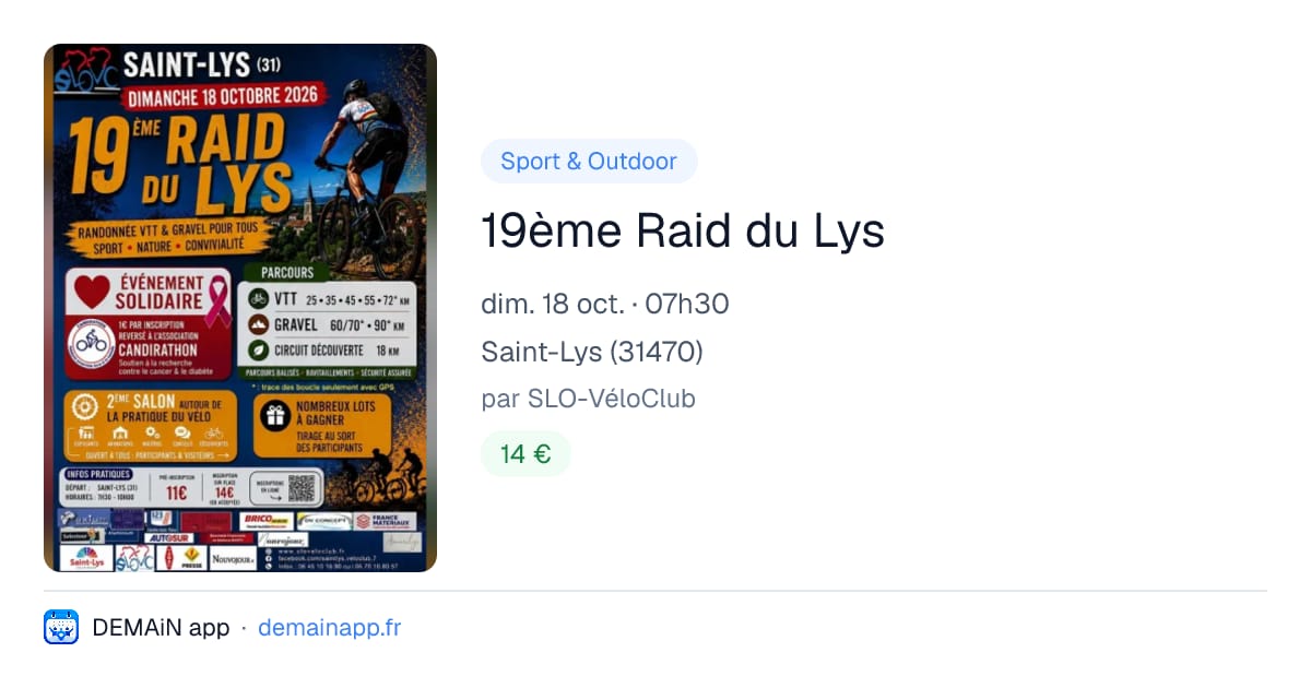 19ème Raid du Lys — Saint-Lys