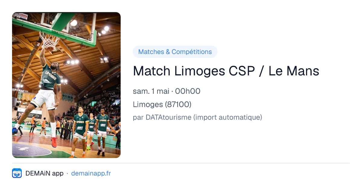 Match Limoges CSP / Le Mans — Limoges