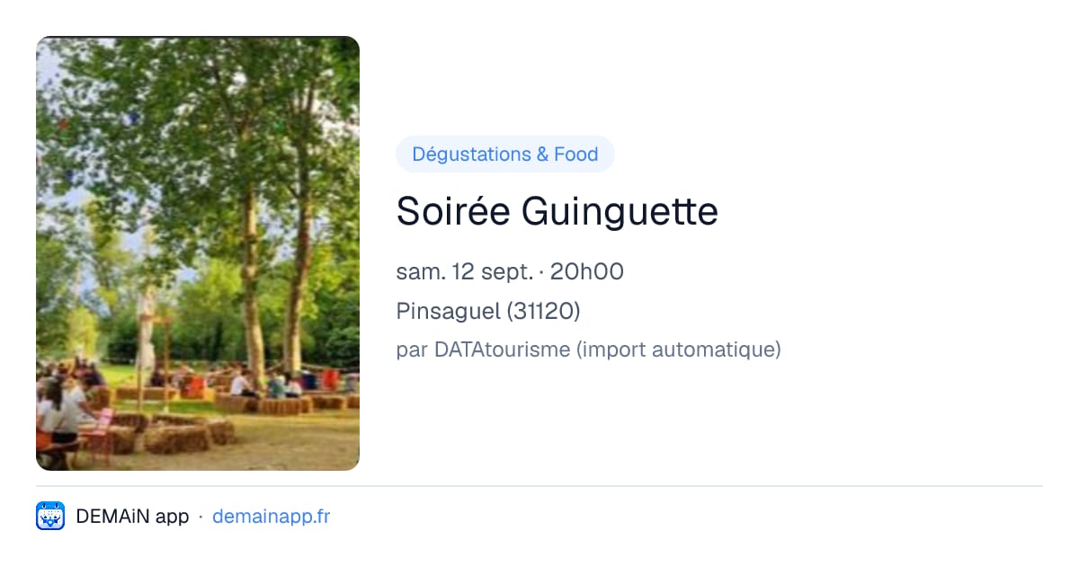 Soirée Guinguette — Pinsaguel