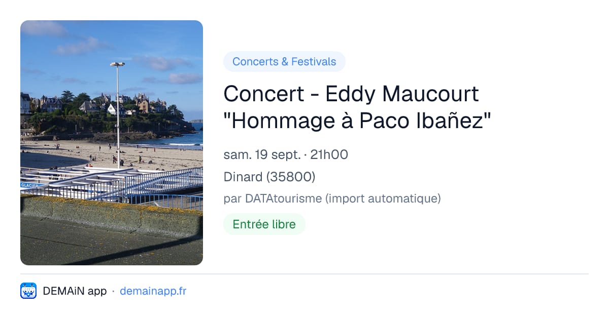 Concert - Eddy Maucourt "Hommage à Paco Ibañez" — Dinard