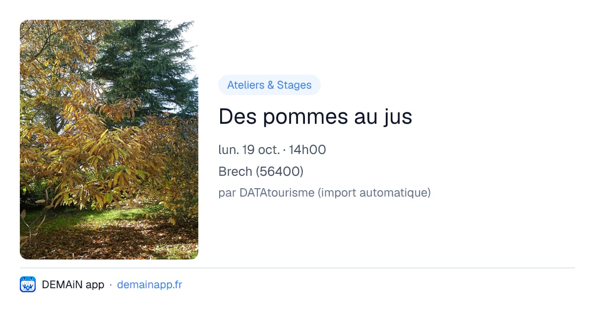 Des pommes au jus — Brech