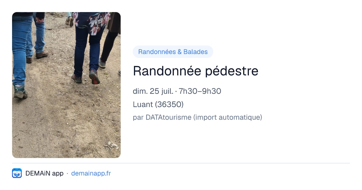 Randonnée pédestre — Luant