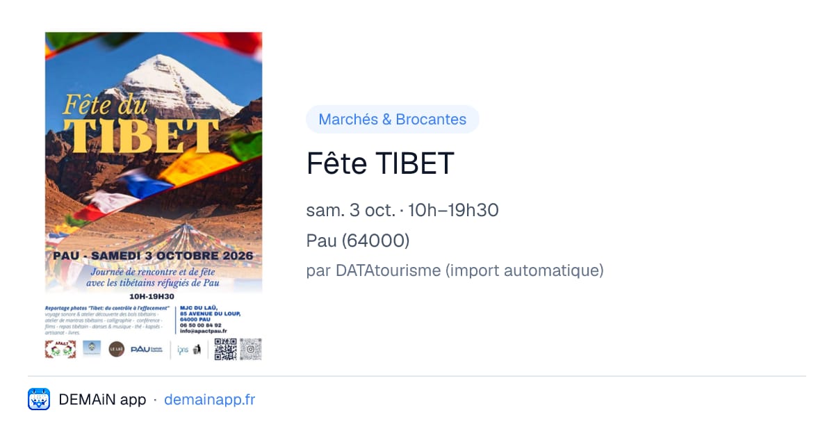 Fête TIBET — Pau