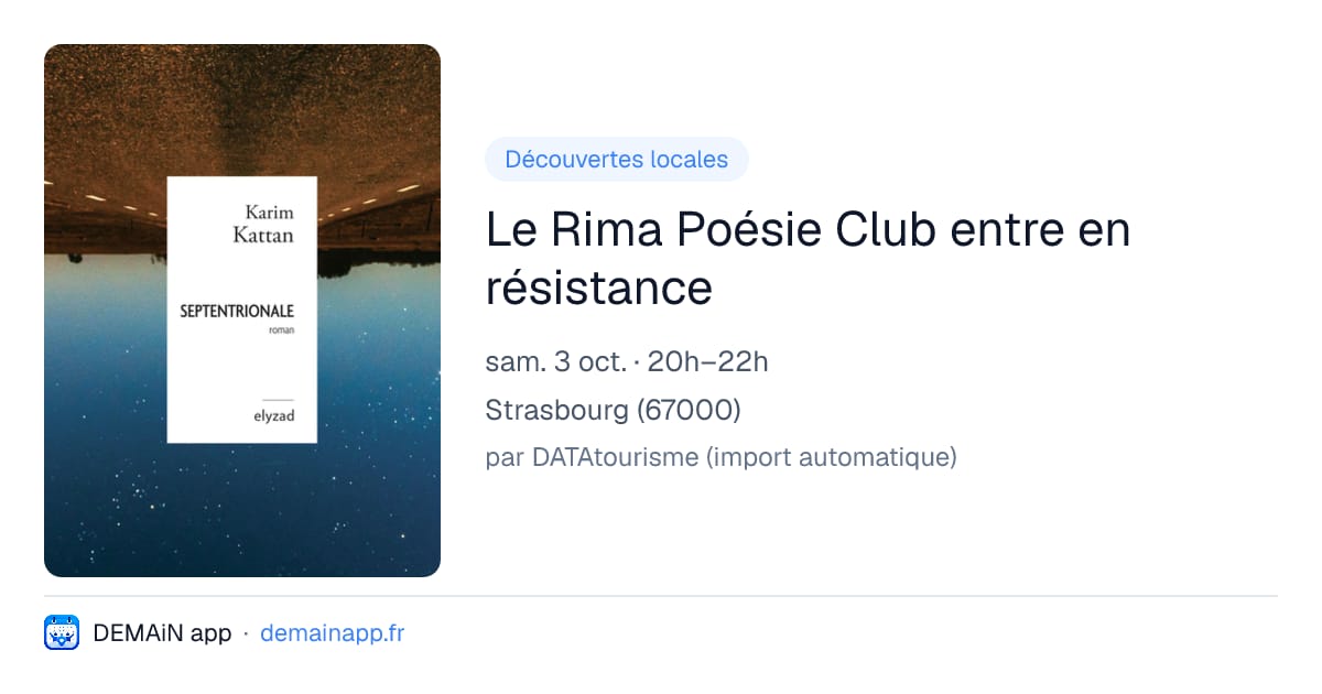 Le Rima Poésie Club entre en résistance — Strasbourg