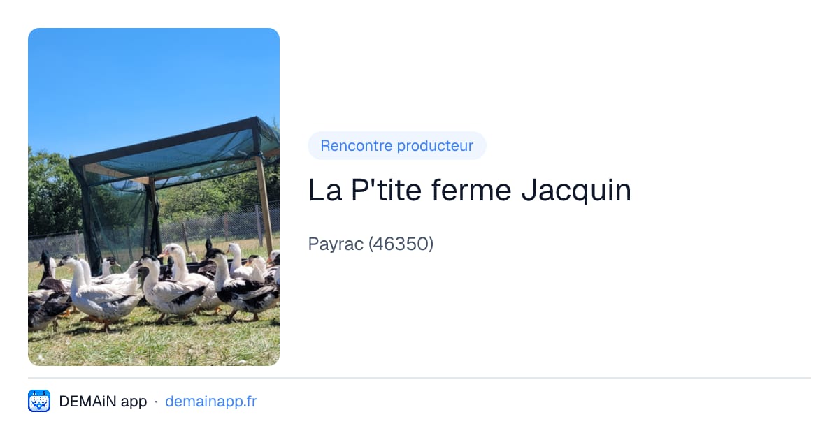 La P'tite ferme Jacquin — Payrac