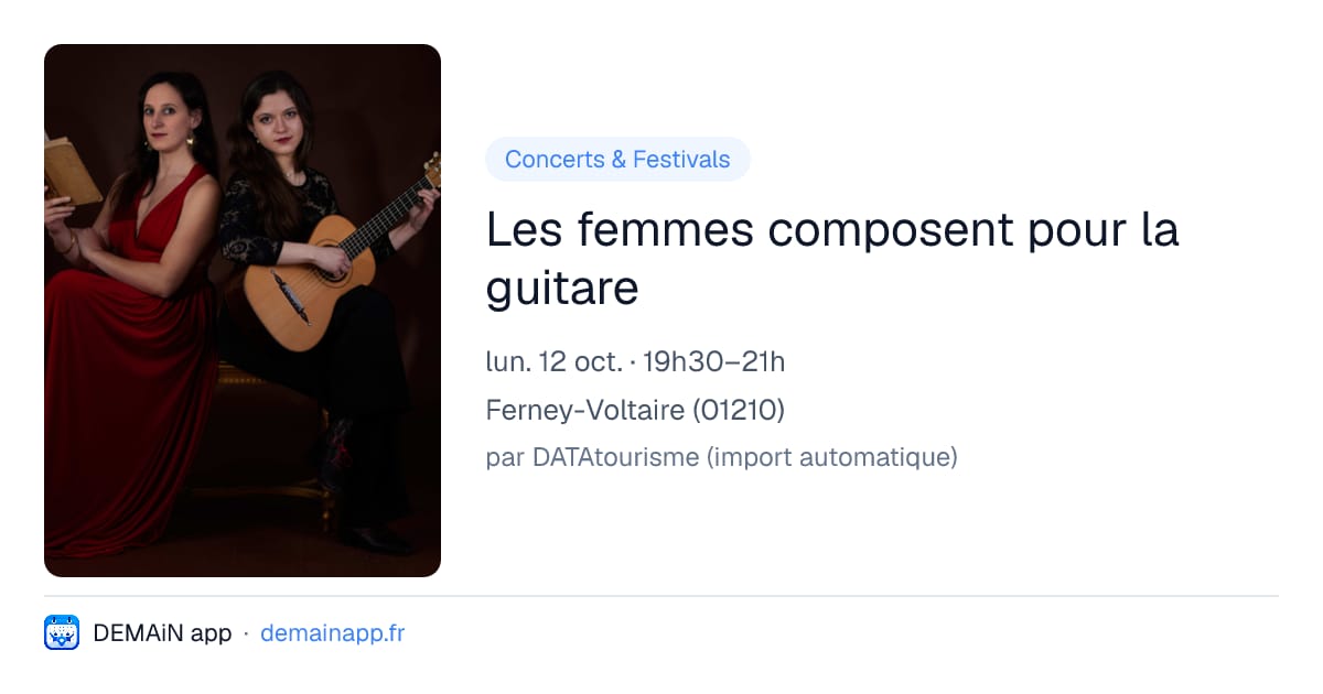 Les femmes composent pour la guitare — Ferney-Voltaire