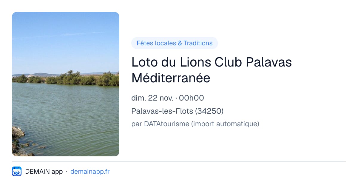 Loto du Lions Club Palavas Méditerranée — Palavas-les-Flots