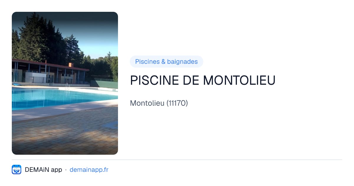 PISCINE DE MONTOLIEU — Montolieu