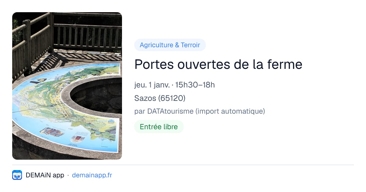 Portes ouvertes de la ferme — Sazos