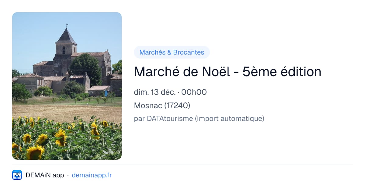 Marché de Noël - 5ème édition — Mosnac