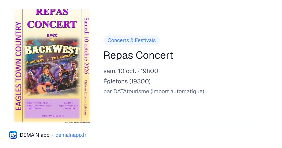 Repas Concert — Égletons