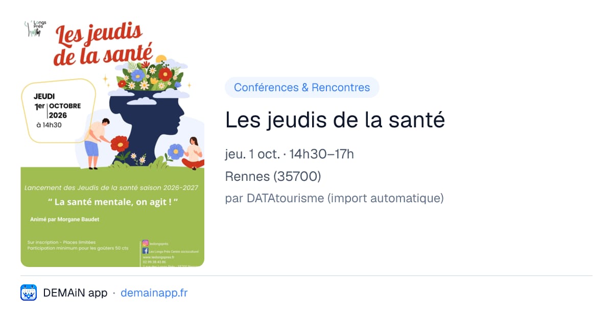 Les jeudis de la santé — Rennes