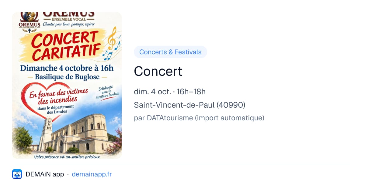 Concert — Saint-Vincent-de-Paul