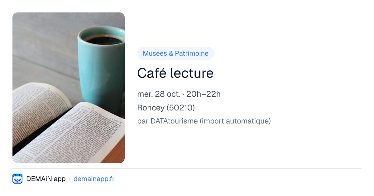 Café lecture — Roncey