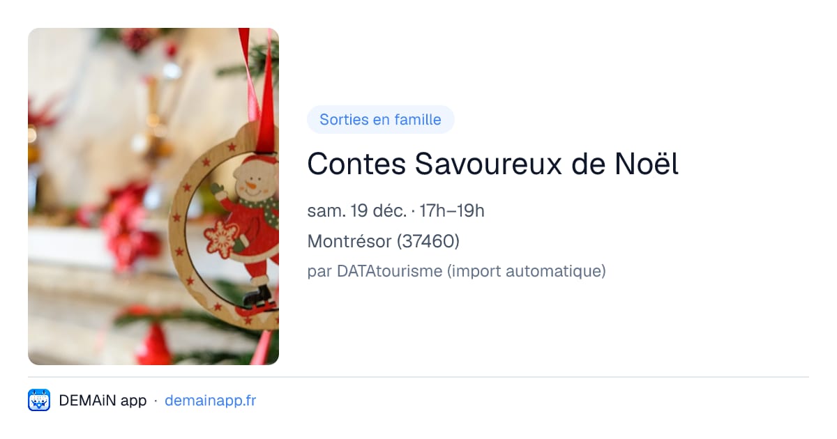 Contes Savoureux de Noël — Montrésor
