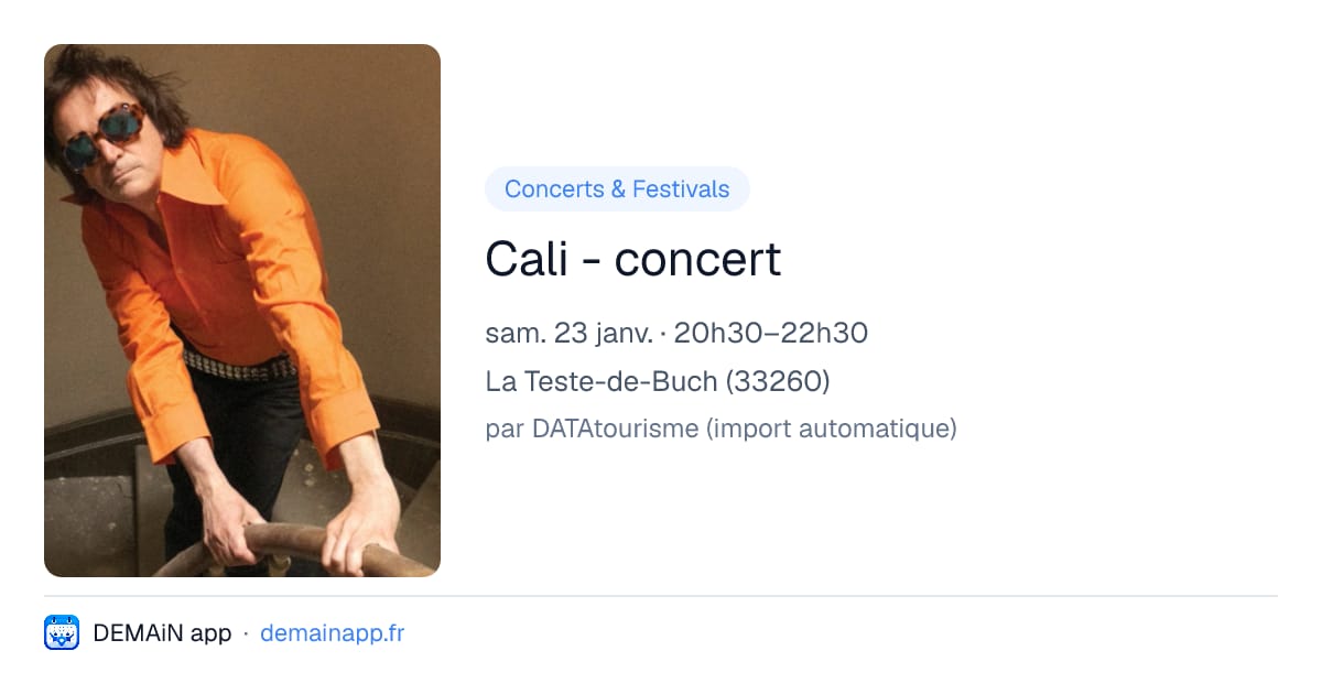 Cali - concert — La Teste-de-Buch