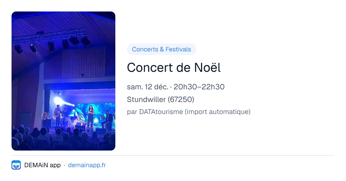 Concert de Noël — Stundwiller