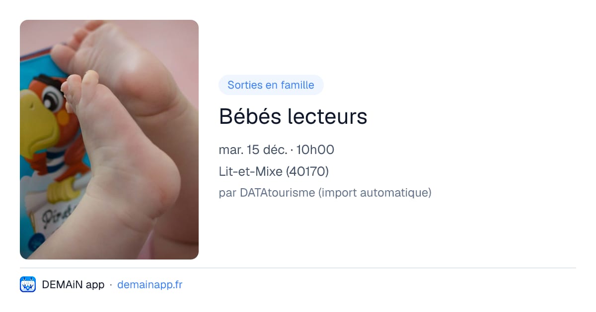 Bébés lecteurs — Lit-et-Mixe