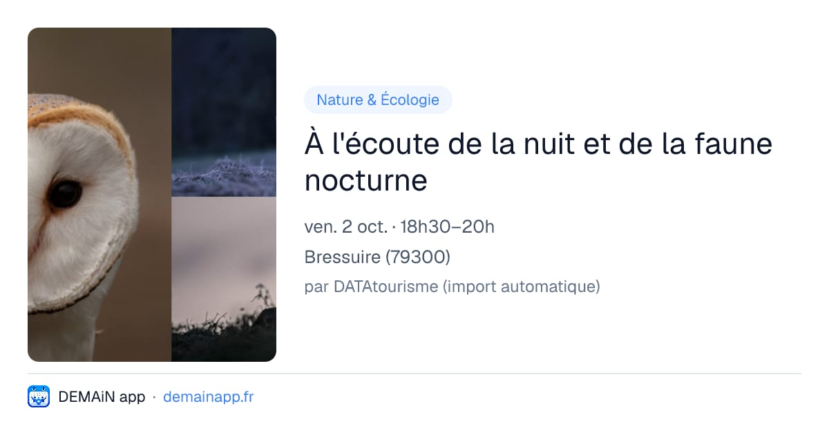 À l'écoute de la nuit et de la faune nocturne — Bressuire