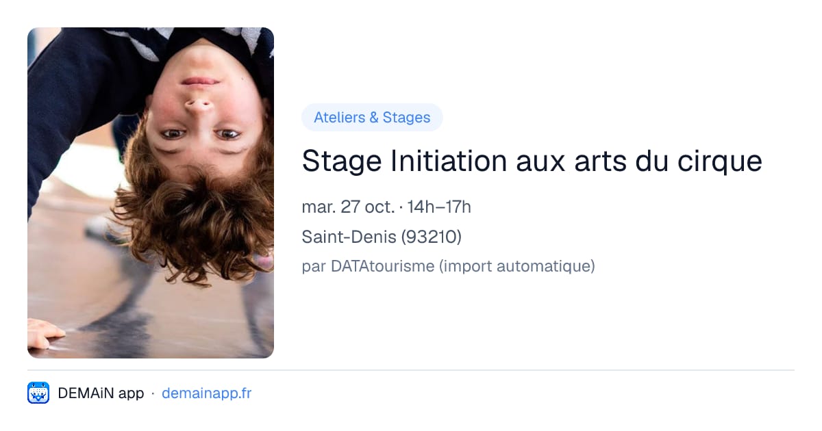 Stage Initiation aux arts du cirque — Saint-Denis
