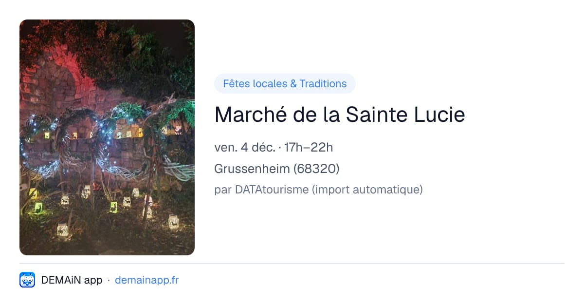 Marché de la Sainte Lucie — Grussenheim