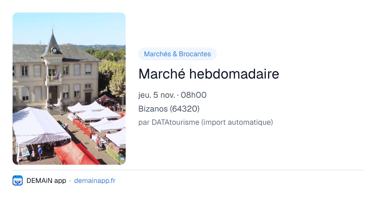 Marché hebdomadaire — Bizanos