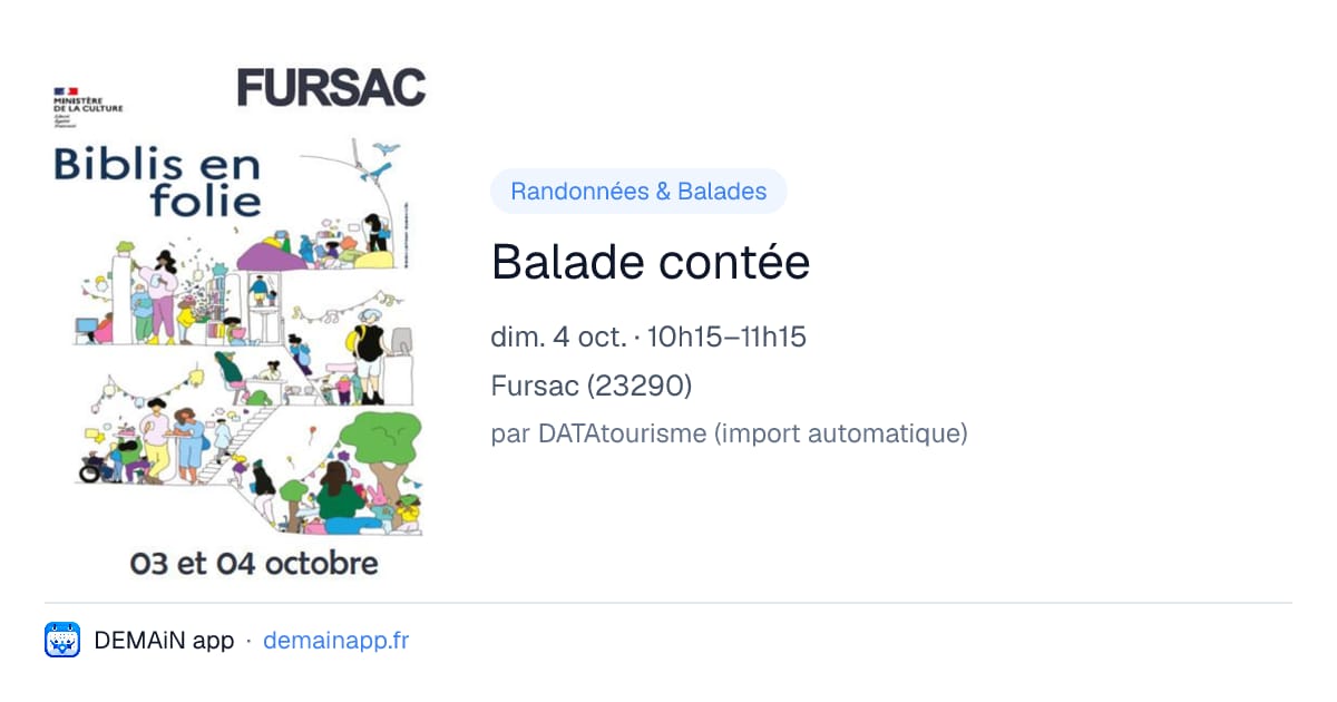 Balade contée — Fursac