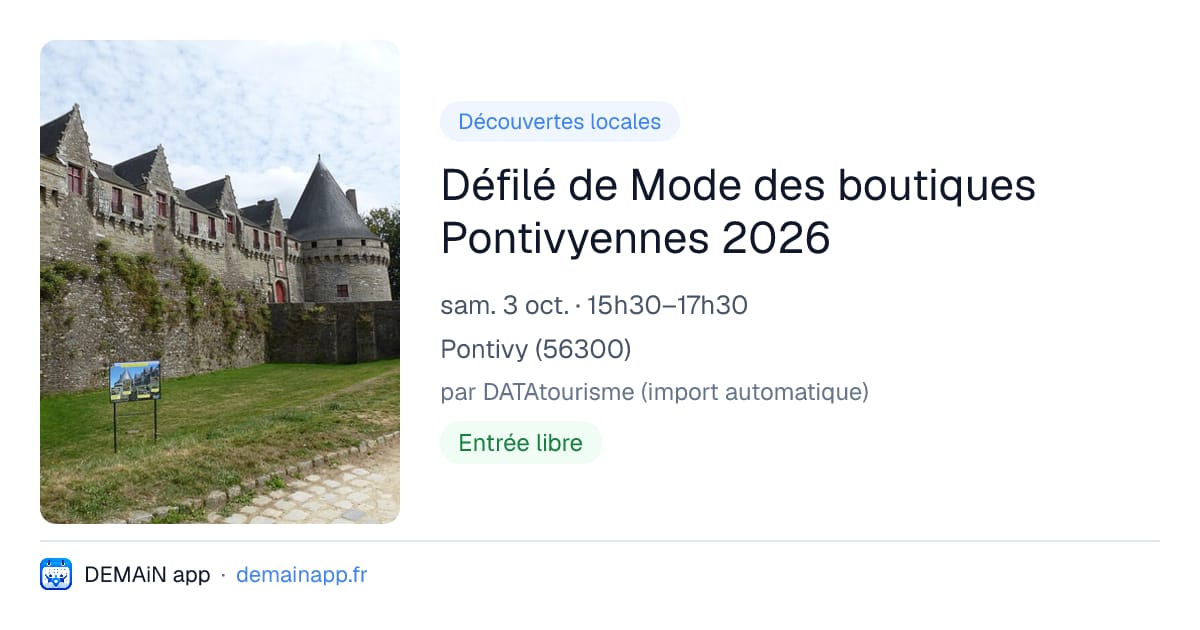 Défilé de Mode des boutiques Pontivyennes 2026 — Pontivy